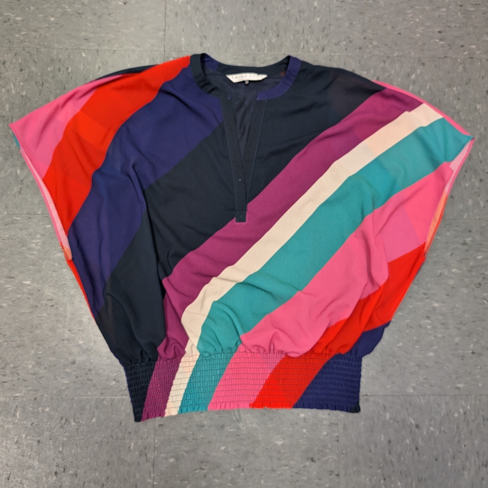 Trina Turk Navy and Purple Top